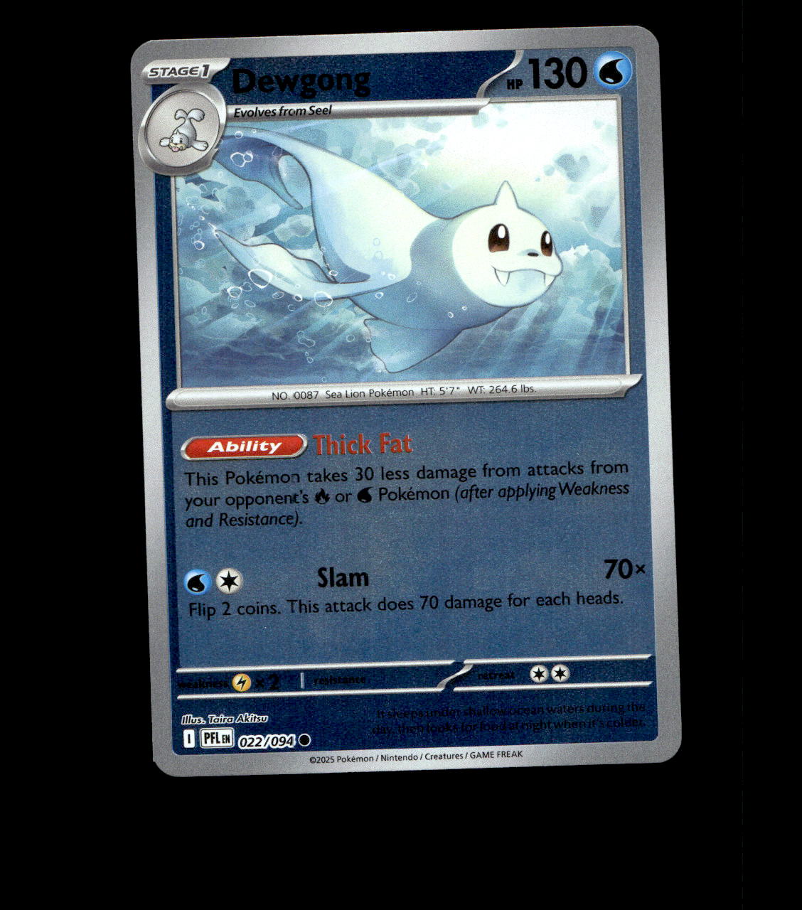 Dewgong – 022/094 – Phantasmal Flames – Reverse Holo Near Mint