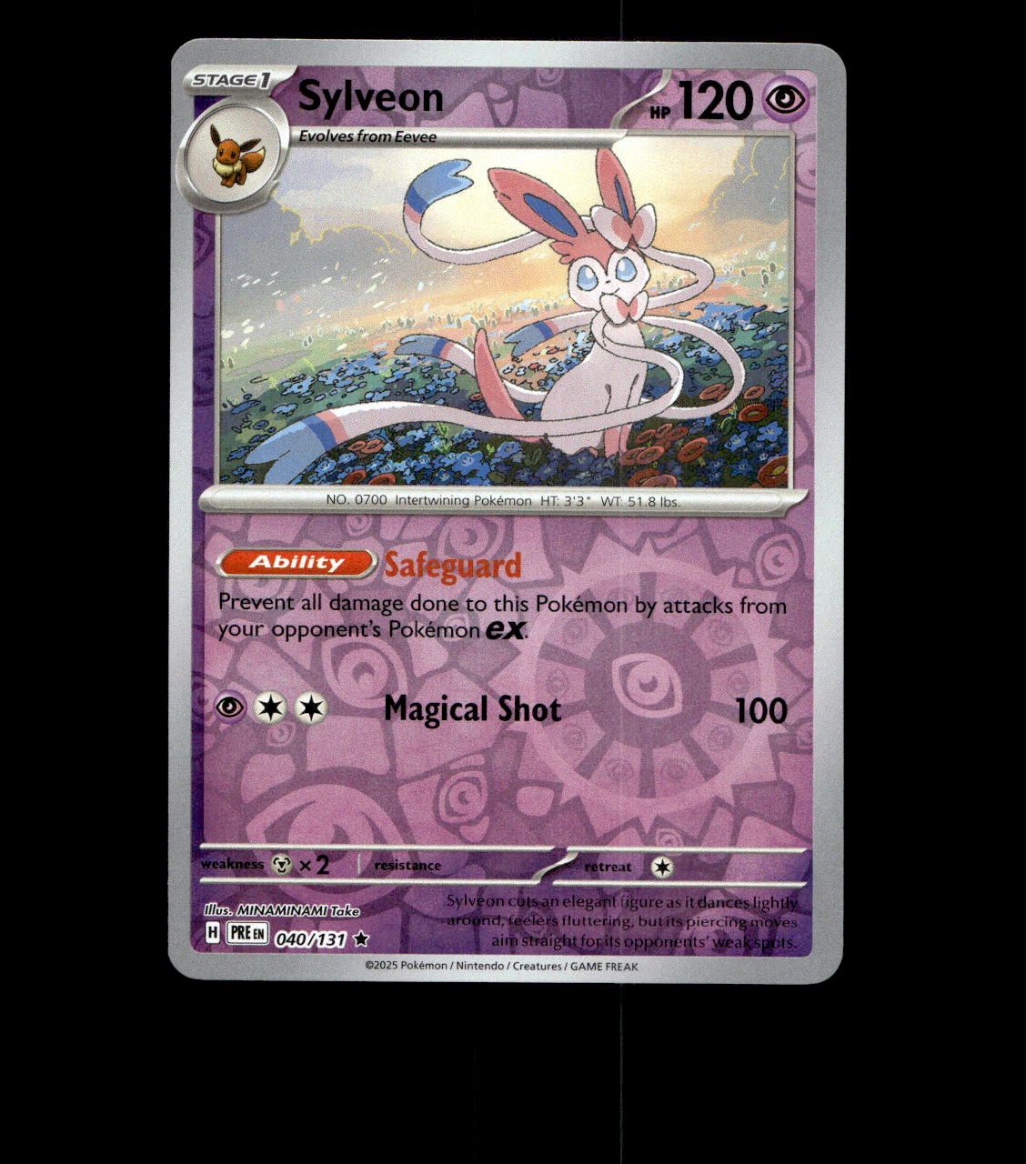 Sylveon - 040/131 - Prismatic Evolutions - Near Mint Reverse Holofoil