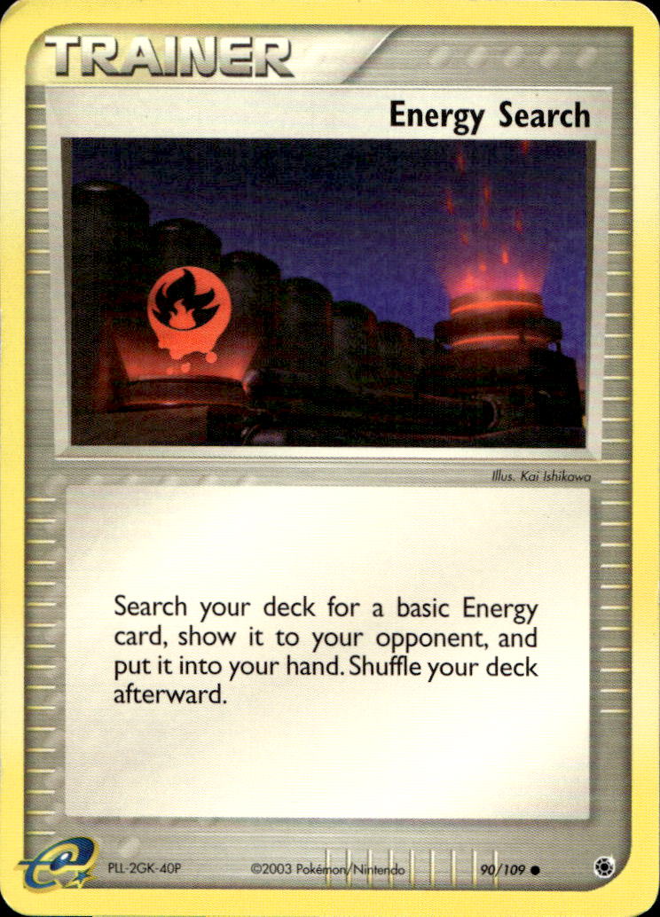 EX Ruby & Sapphire - Energy Search 90/109 Common Non-Holo - Played Condition