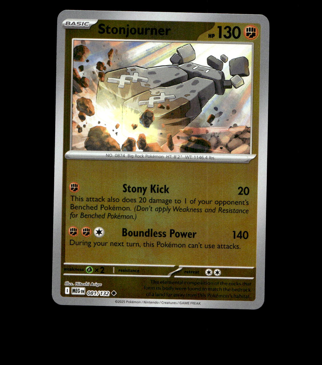 Stonjourner – 081/132 – Mega Evolution – Reverse Holo – Near Mint