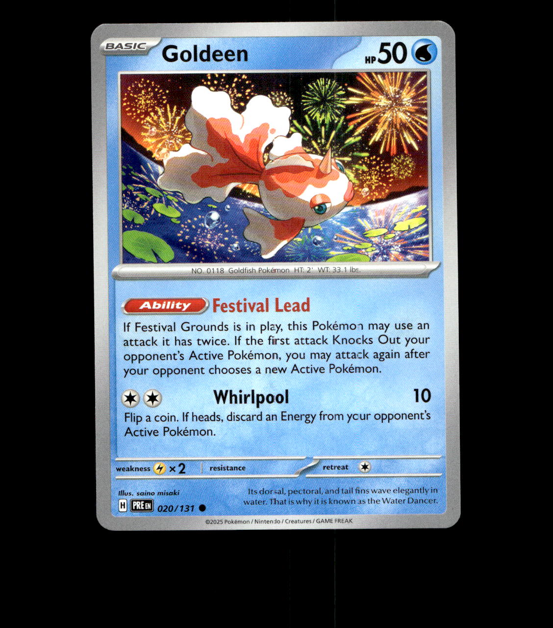 Goldeen – 020/131 – Prismatic Evolutions – Near Mint