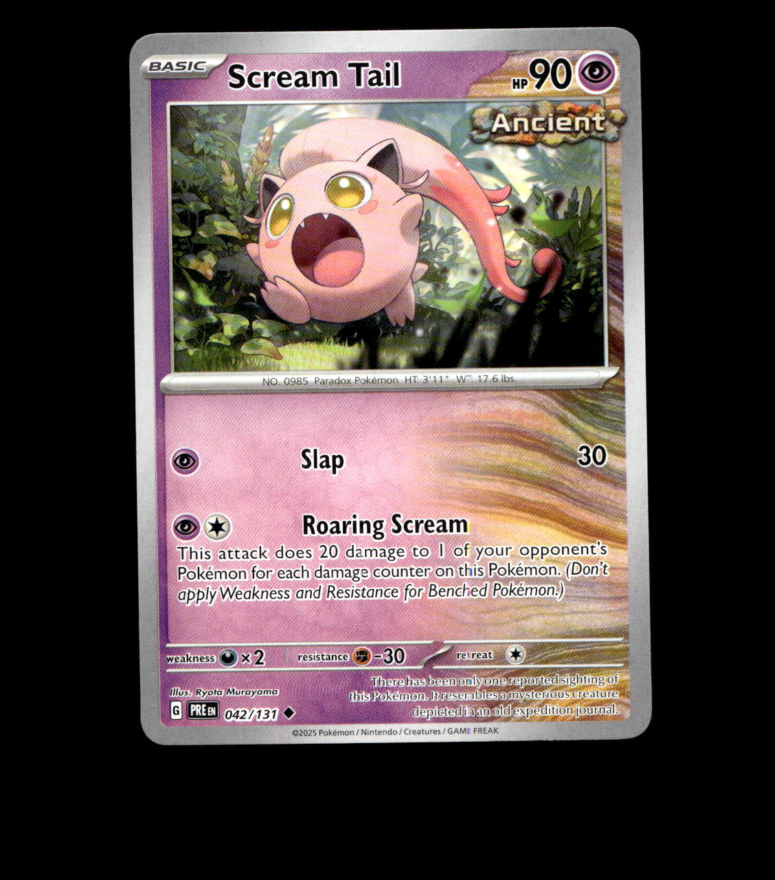 pokemon card scream tail Prismatic Evolutions Uncommon #42 30 / 1 SV Variant:324 Sun Moon You know what to RESHIRAM & ZEKROM