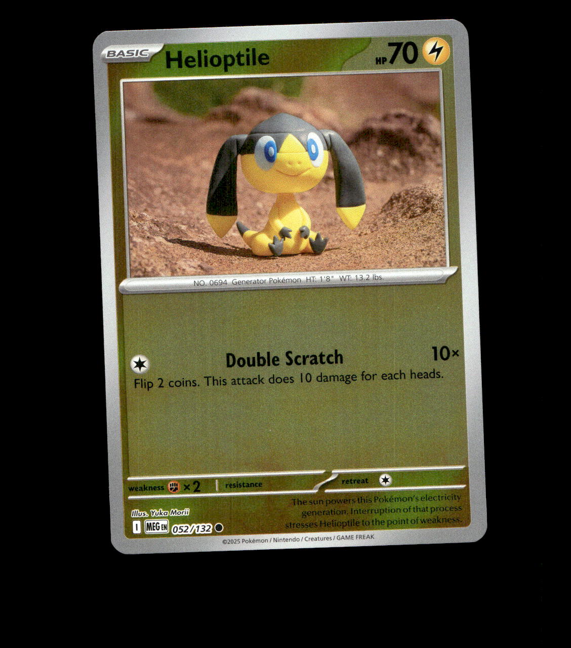 Helioptile – 052/132 – Mega Evolution – Reverse Holo – Near Mint