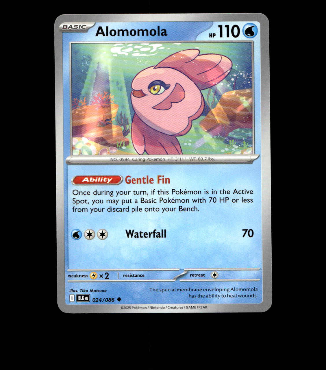 Alomomola - 024/086 - Black Bolt - Near Mint Non Holo
