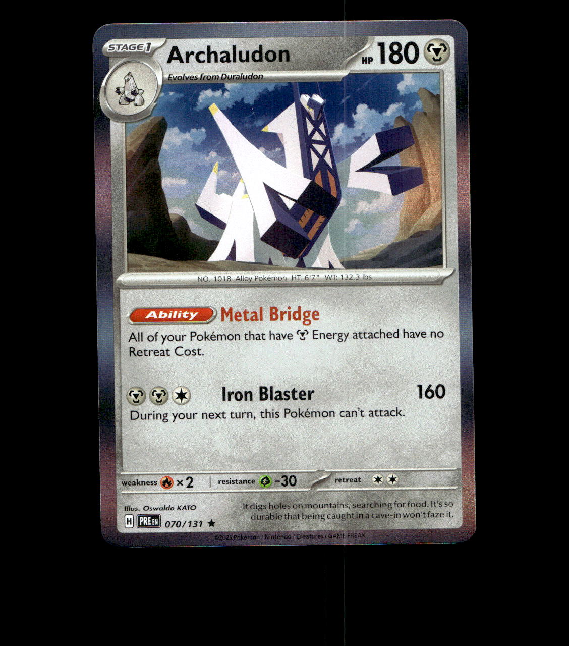 Archaludon - 070/131 - Prismatic Evolutions - Holo Near Mint