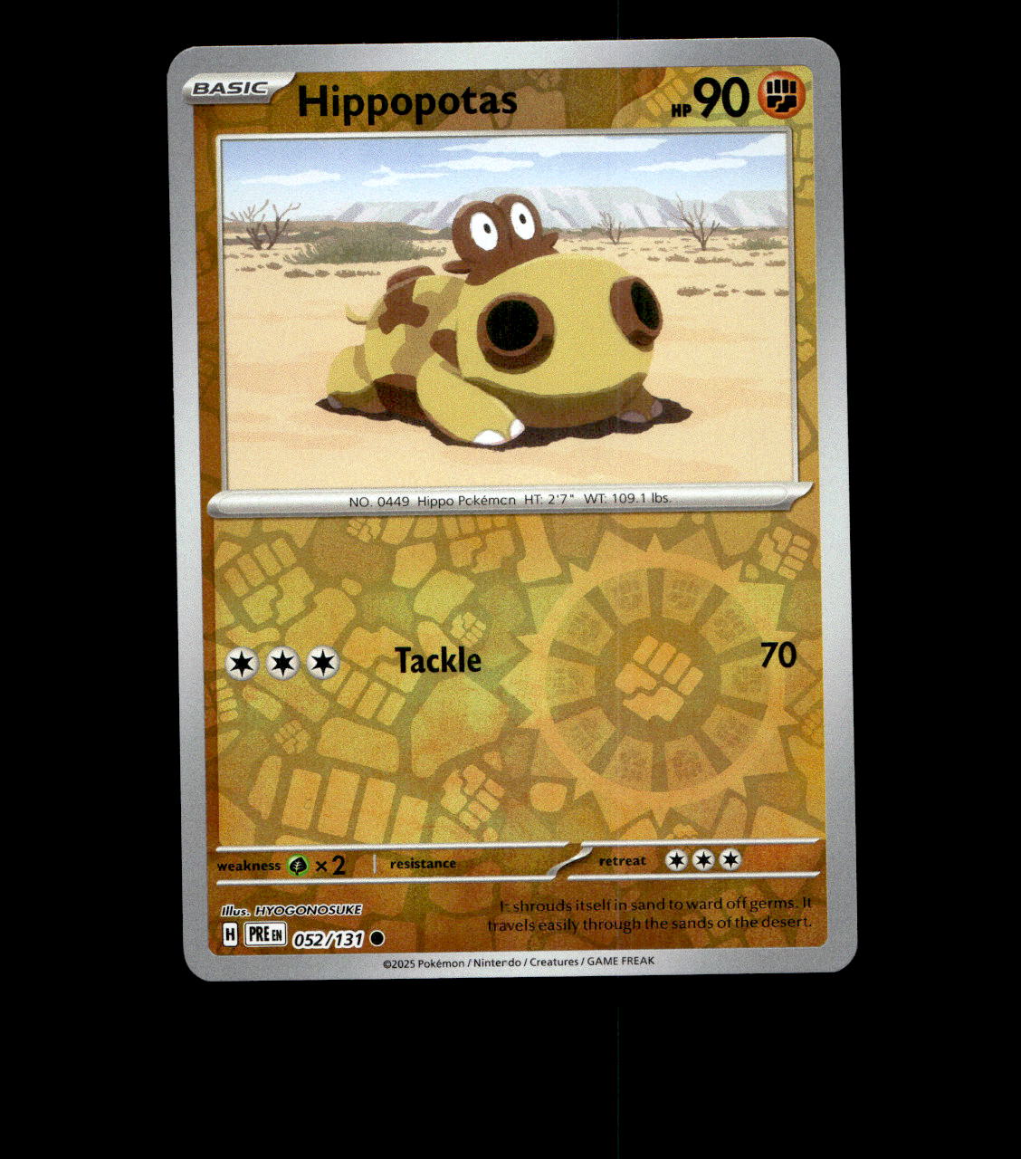 Hippopotas - 052/131 - Prismatic Evolutions - Near Mint Reverse Holofoil
