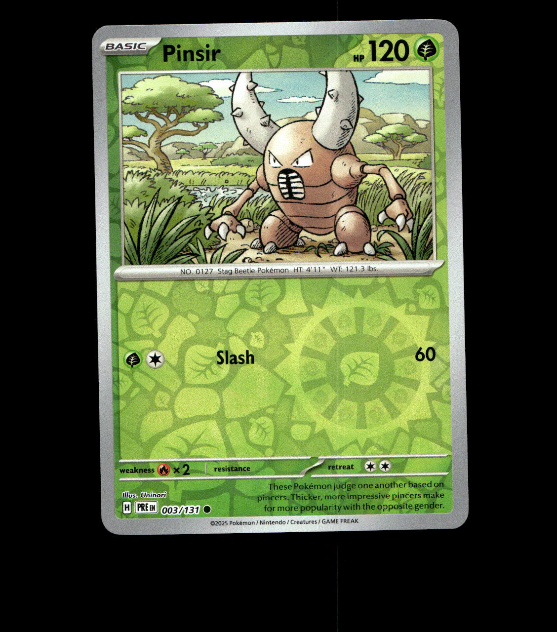 Pinsir - 003/131 - Prismatic Evolutions - Near Mint Reverse Holofoil