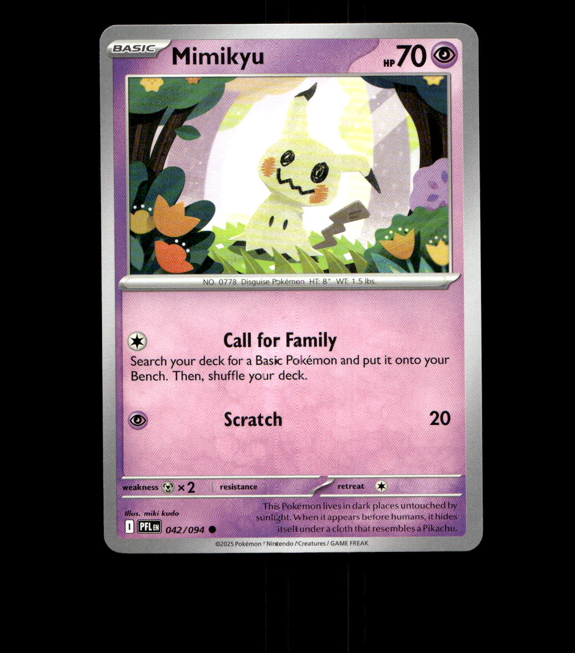 Mimikyu – 042/094 – Phantasmal Flames – Near Mint