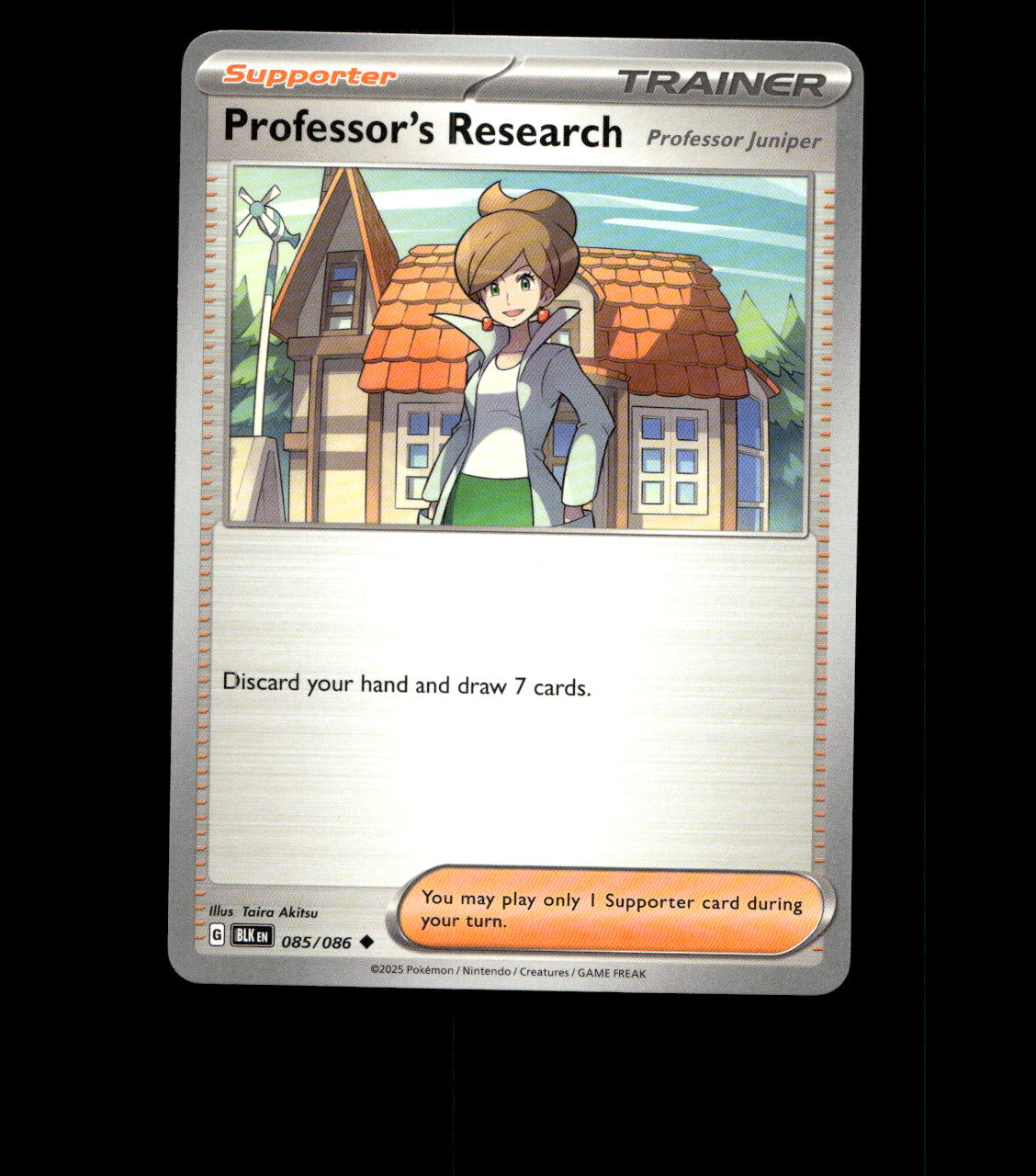 Professor’s Research (Professor Juniper) - 085/086 - Black Bolt - Near Mint Pokemon Card TCG
