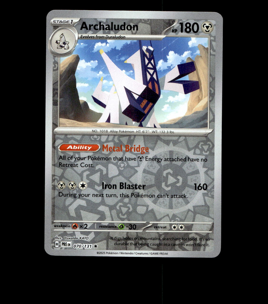 Archaludon - 070/131 - Prismatic Evolutions - Near Mint Reverse Holofoil
