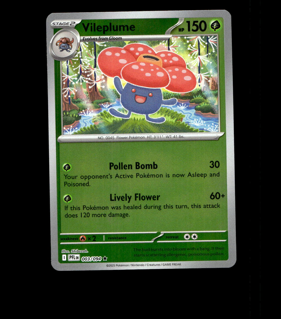Vileplume – 003/094 – Phantasmal Flames – Reverse Holo Near Mint