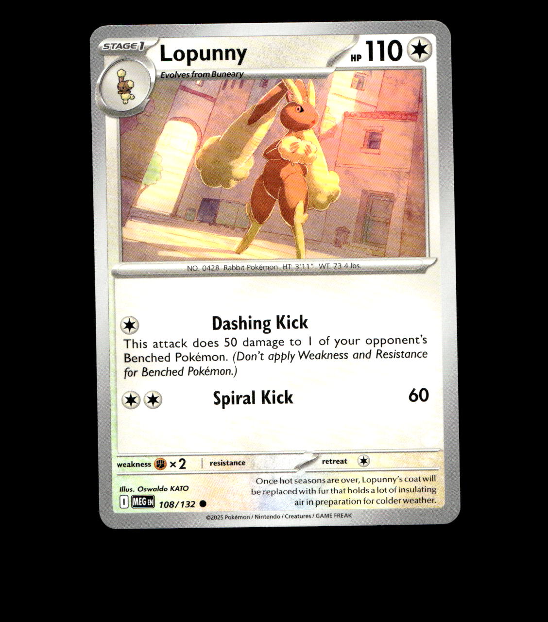 Lopunny - 108/132 - Mega Evolution - Non Holo Near Mint