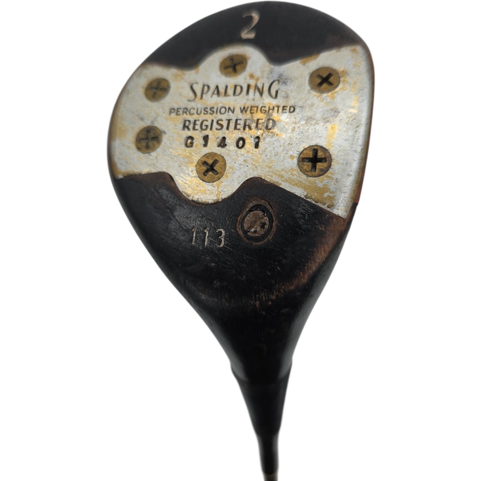 Spalding Robert T Jones Jr 2 Fairway Wood Golf Club Mens RH w/ Original Grip 44”