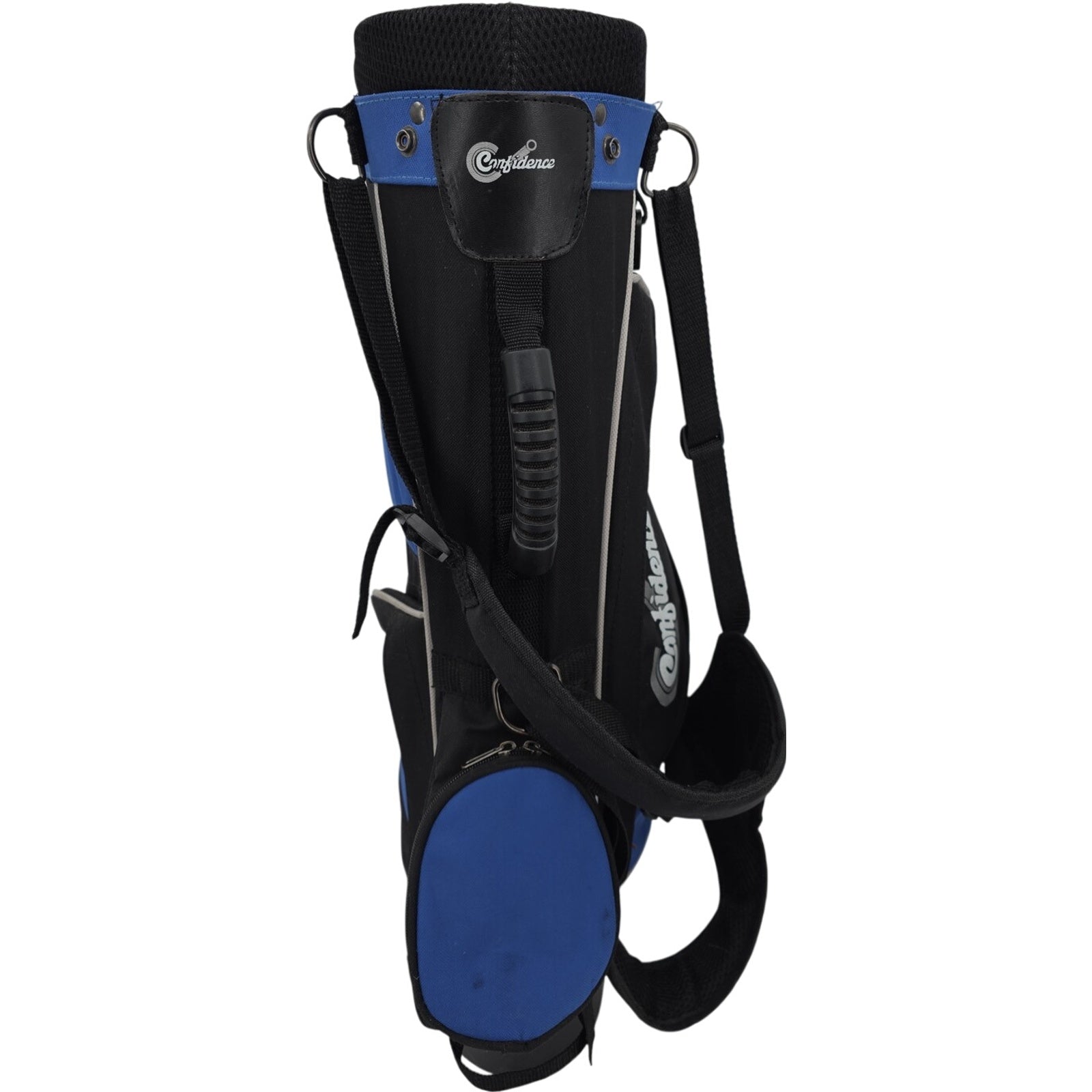 Confidence Junior Four Divider Golf Bag Blue And Black With Stand And Rain Hood