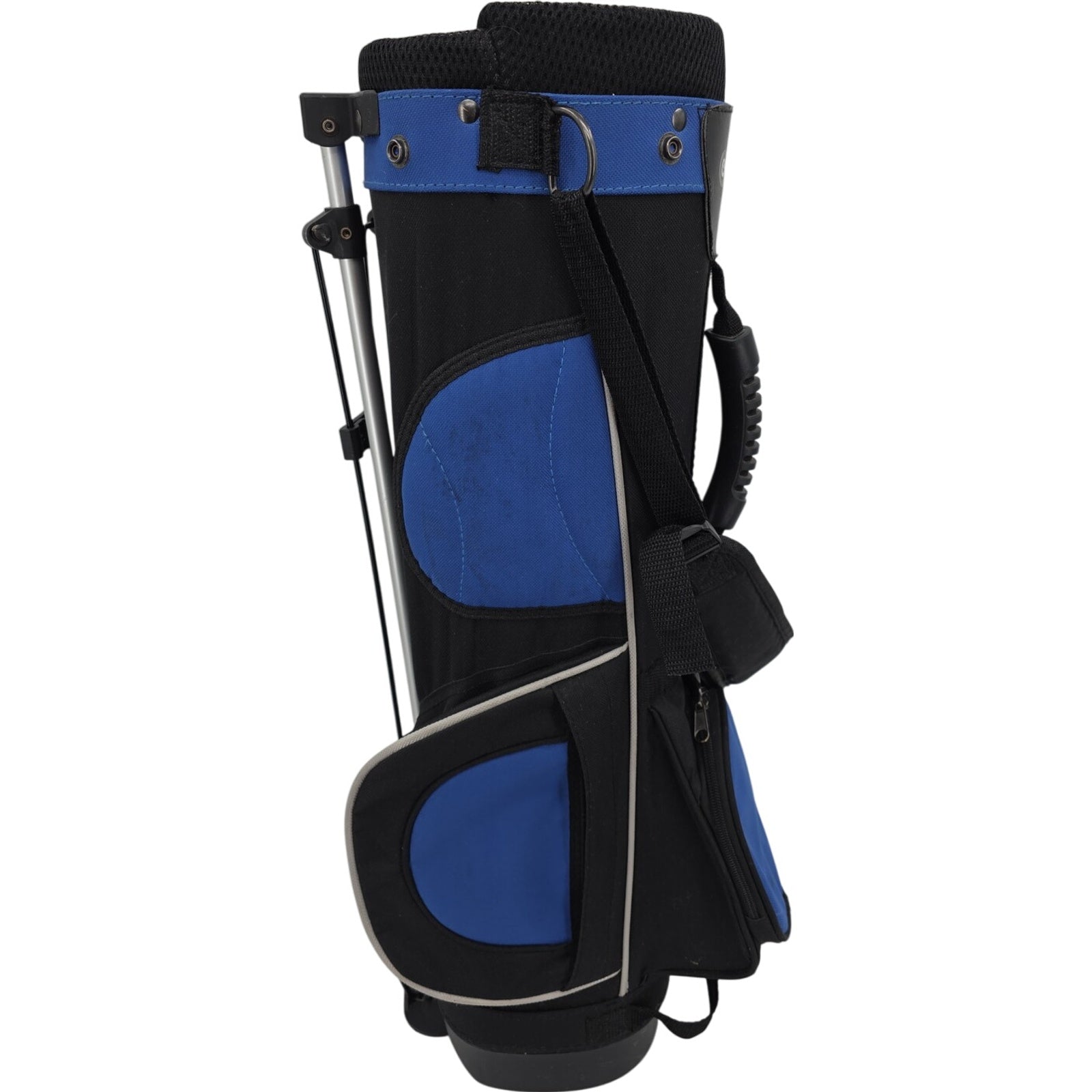 Confidence Junior Four Divider Golf Bag Blue And Black With Stand And Rain Hood