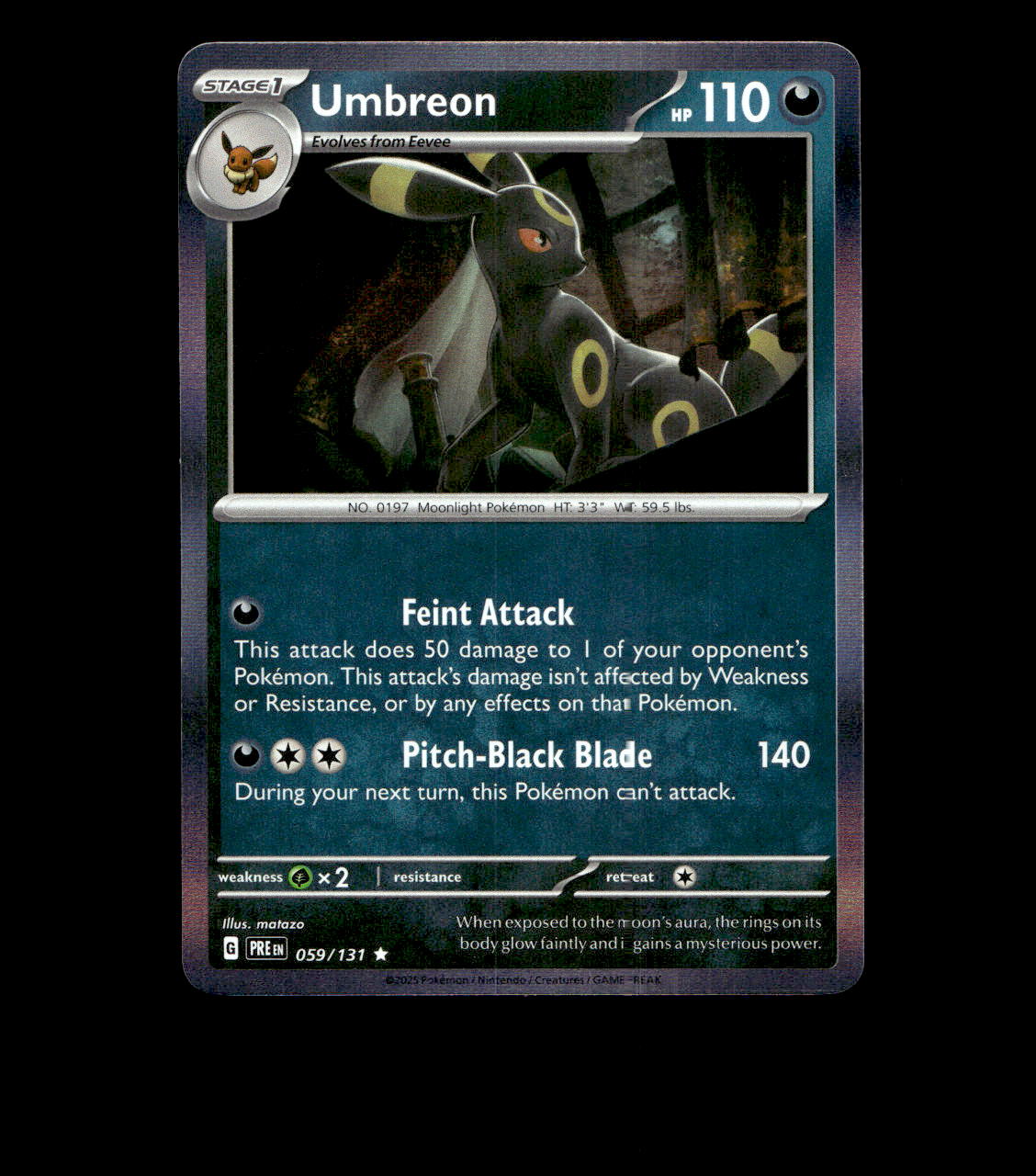 Umbreon - 059/131 - Prismatic Evolutions - Holo Near Mint