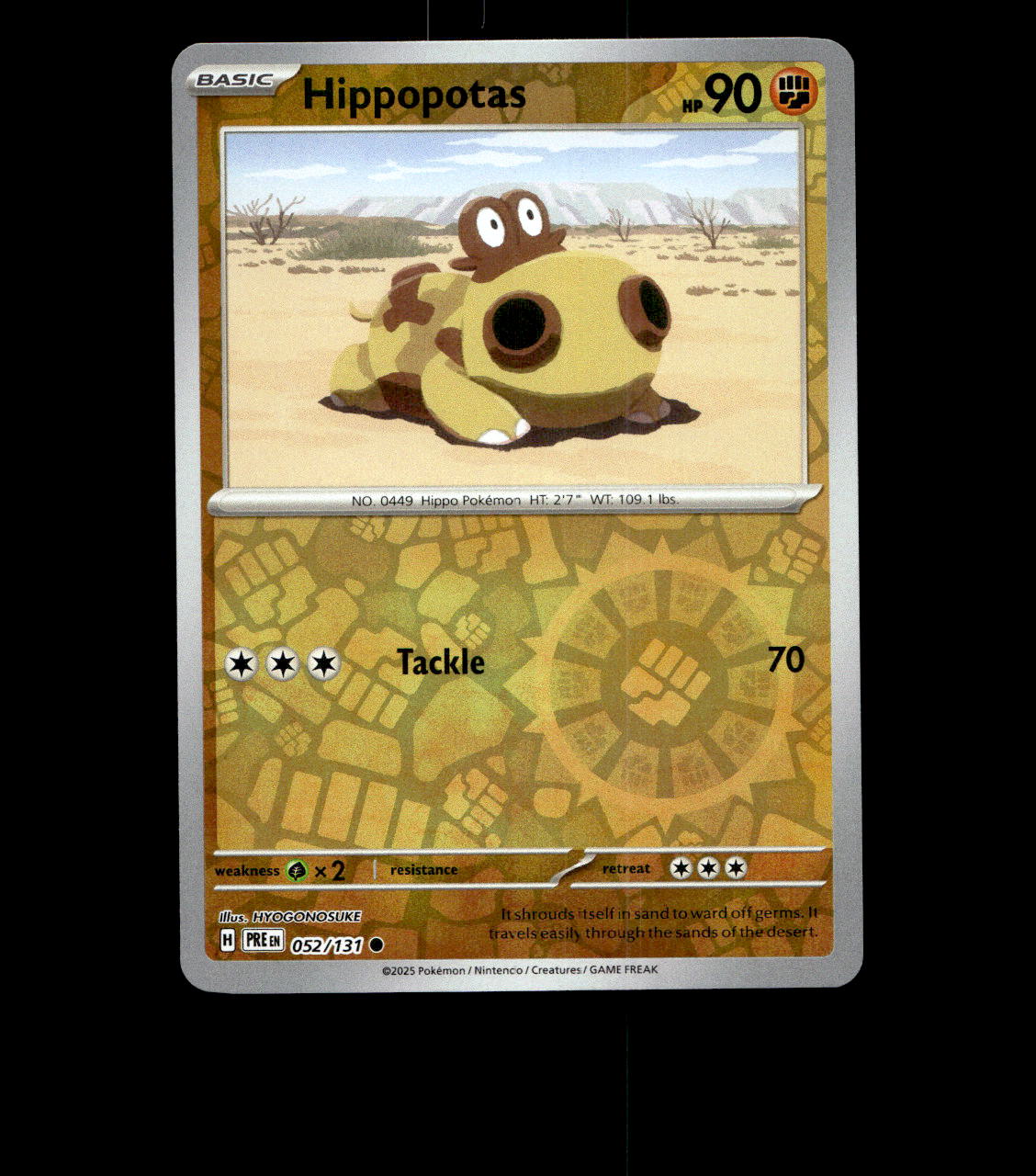Hippopotas - 052/131 - Prismatic Evolutions - Reverse Holo Near Mint
