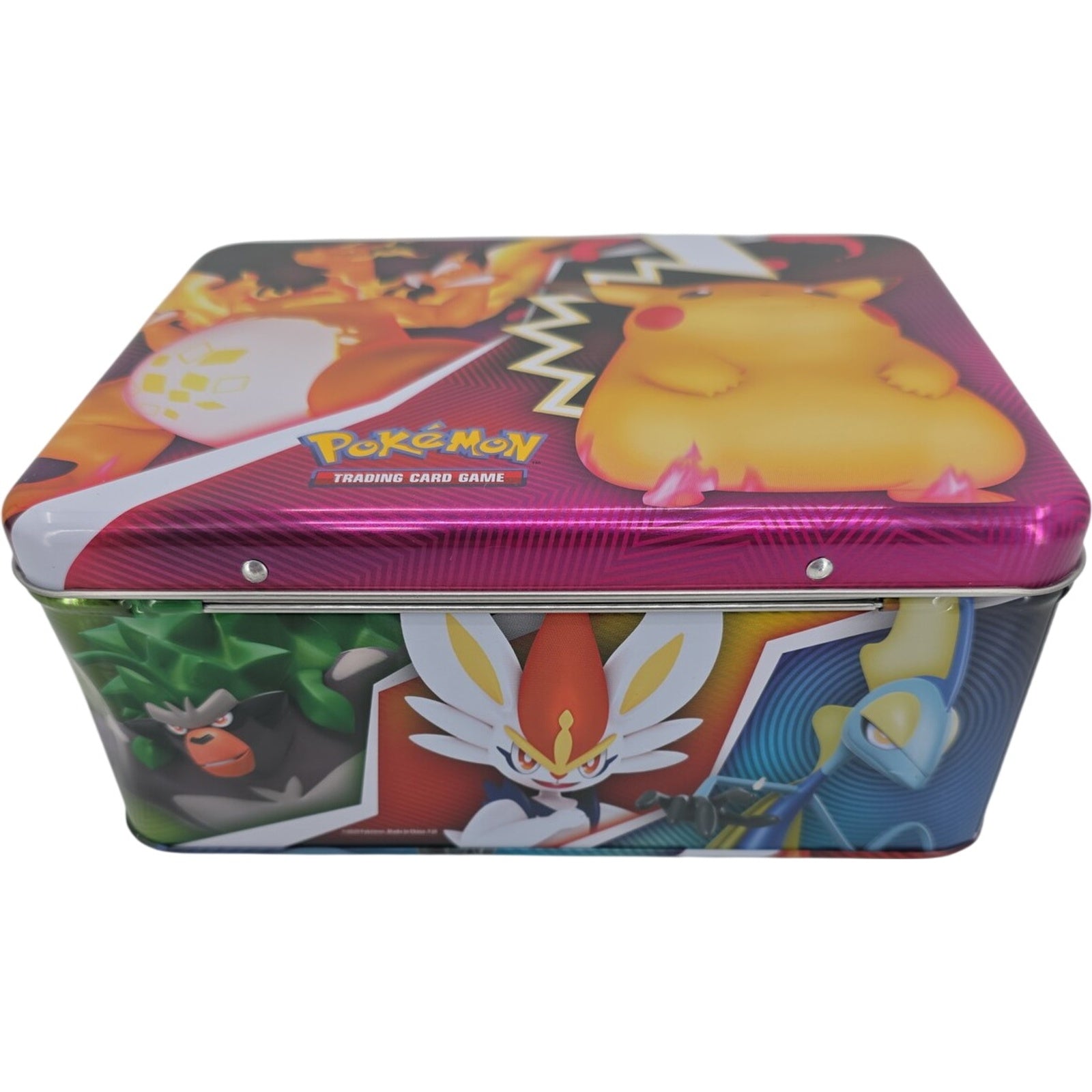 Pokémon Trading Card Game Collector Chest Tin Pikachu Charizard Lunch Box