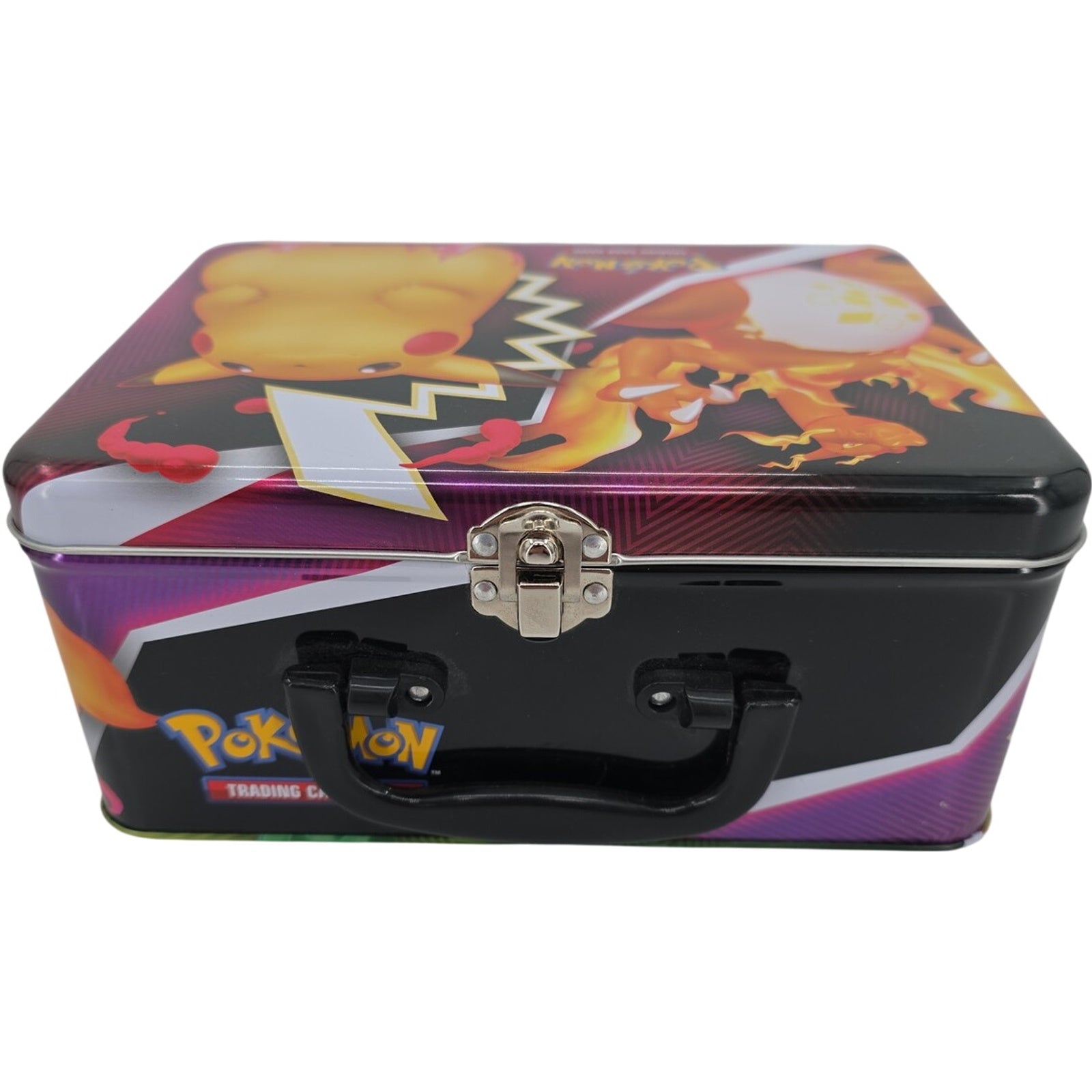 Pokémon Trading Card Game Collector Chest Tin Pikachu Charizard Lunch Box