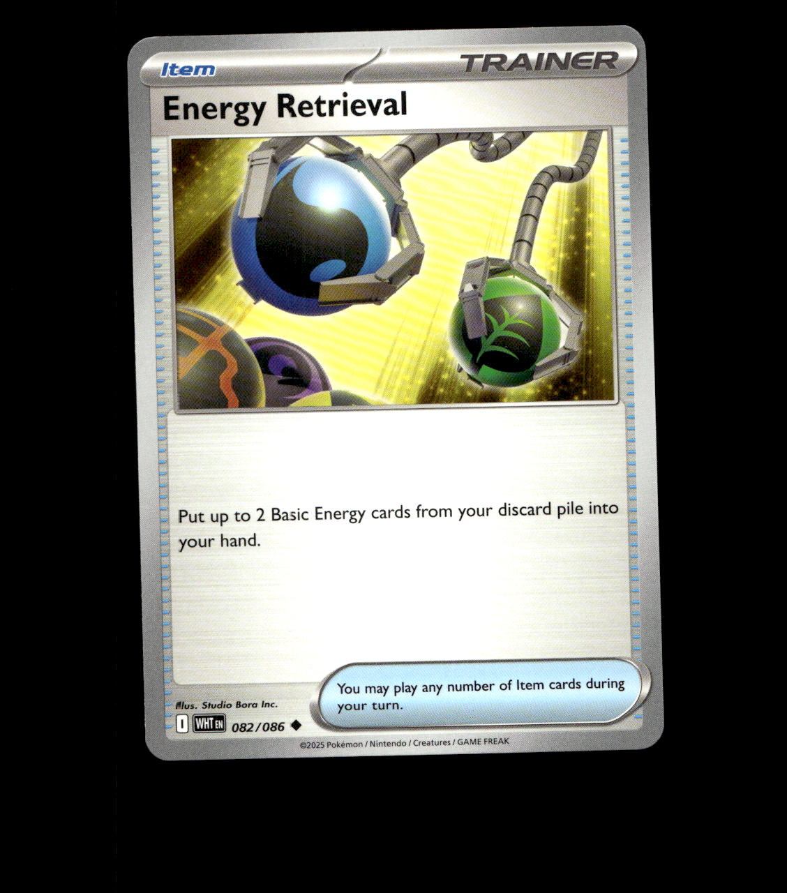 Energy Retrieval - 082/086 - White Flare - Near Mint Non Holo