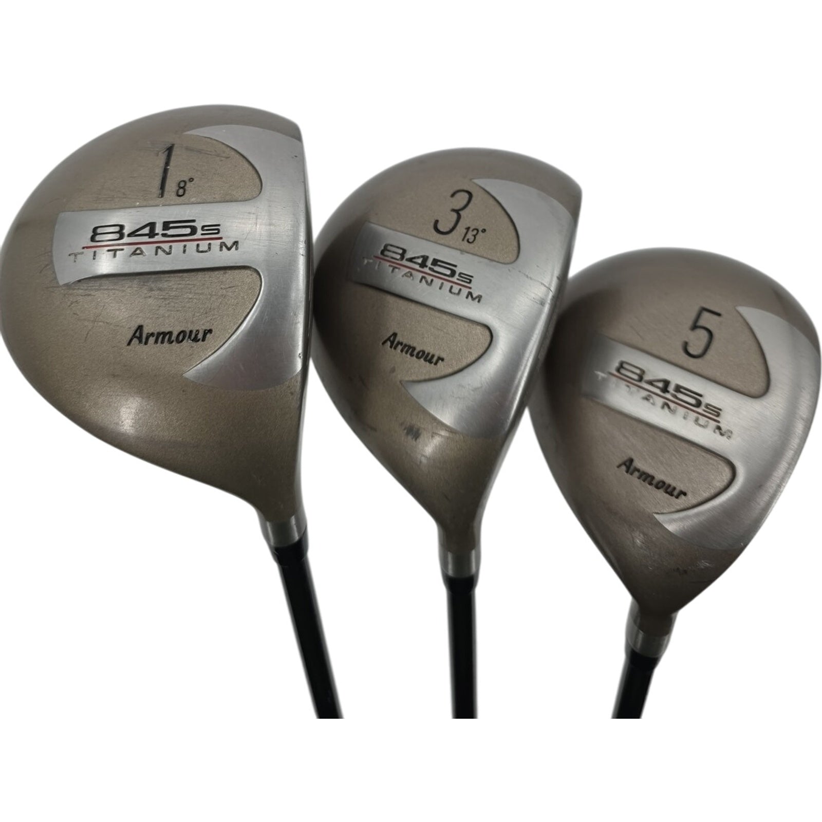 Tommy Armour 845S Titanium Driver 3 And 5 Fairway Woods Golf Club Bundle Mens RH