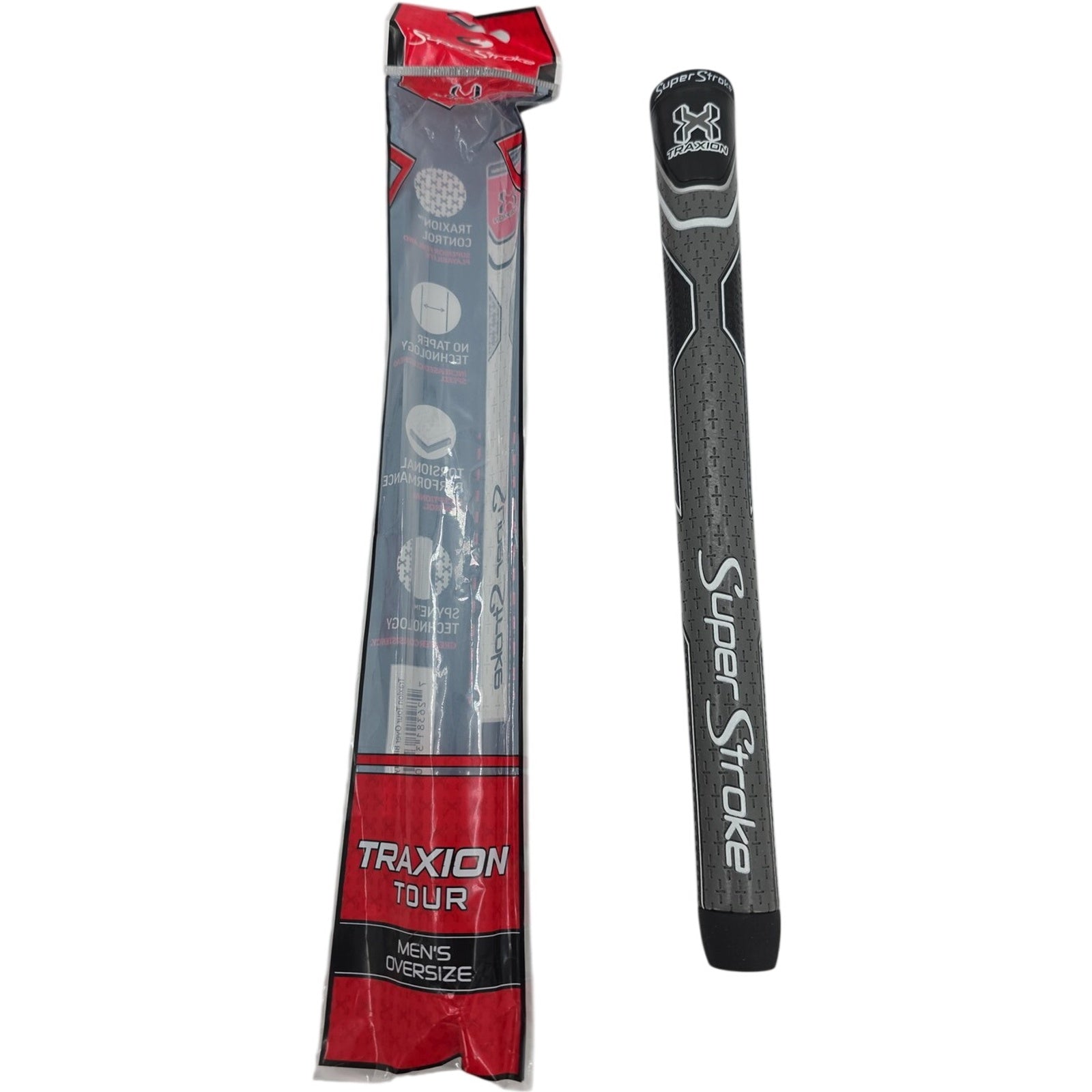SuperStroke Traxion Tour Oversize Putter Grip Men's Black Gray New