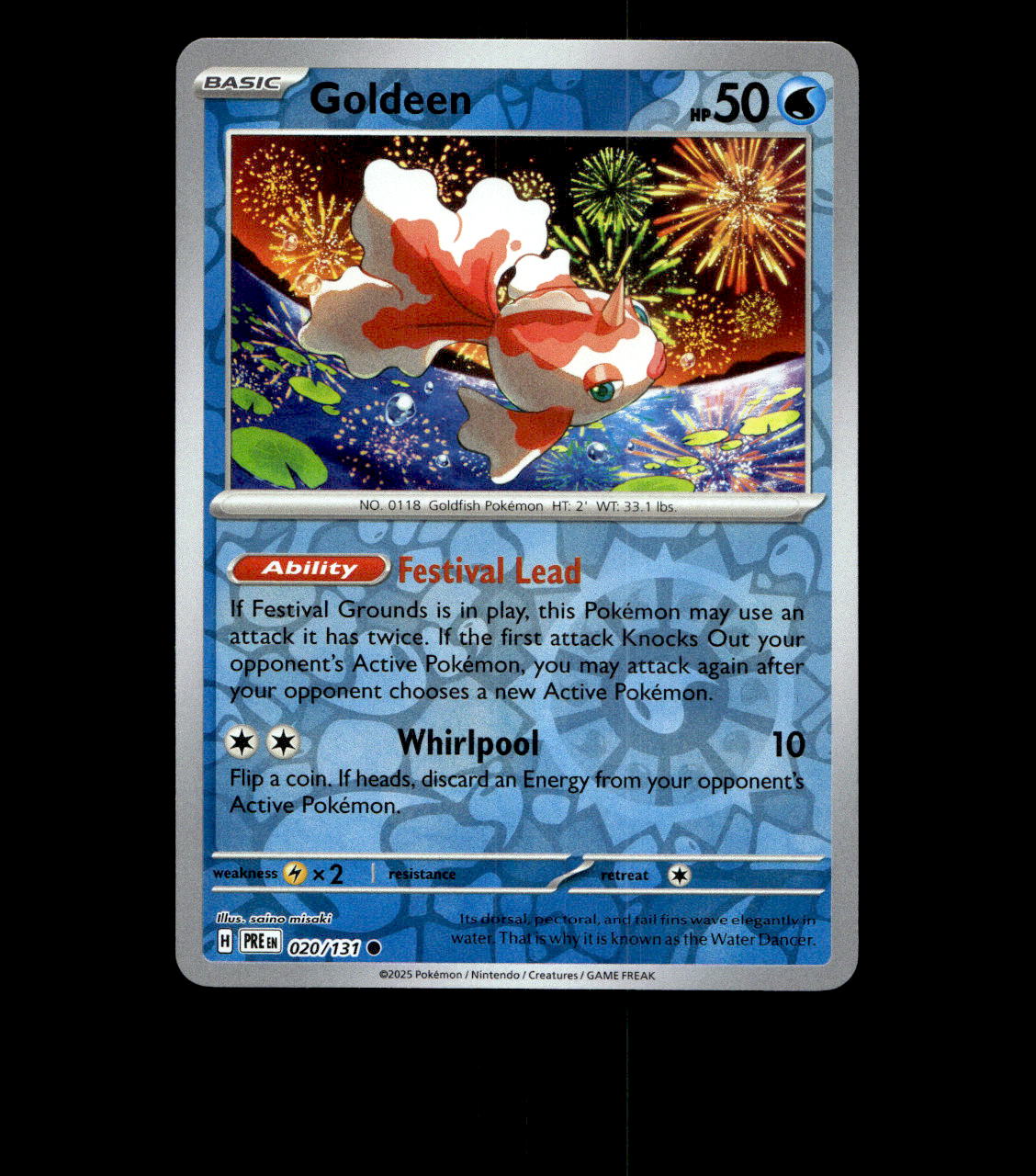 Goldeen - 020/131 - Prismatic Evolutions - Reverse Holo Near Mint