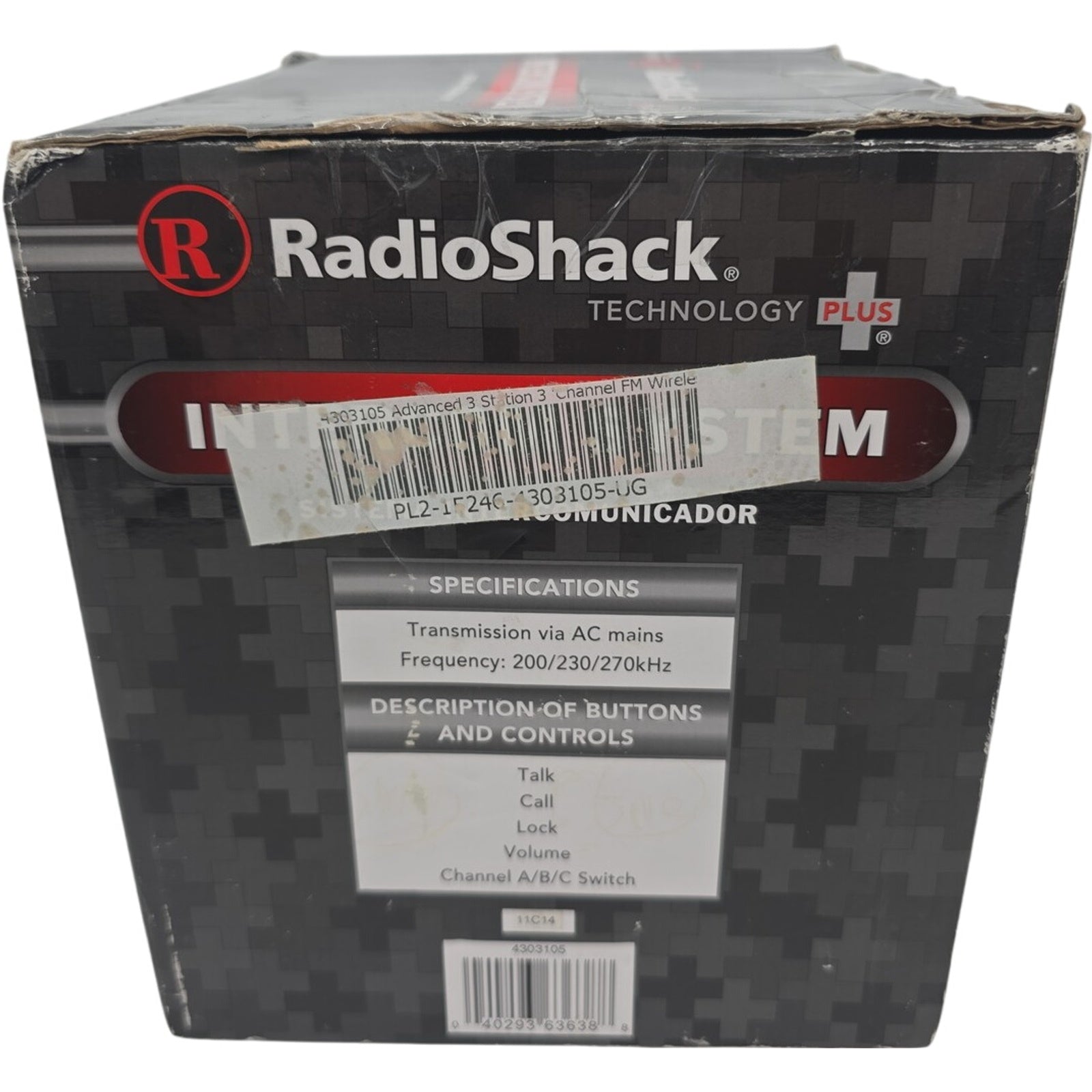 Radio Shack Set of 3 FM 3-Channel 3-Station Wireless Intercom System 43-3105
