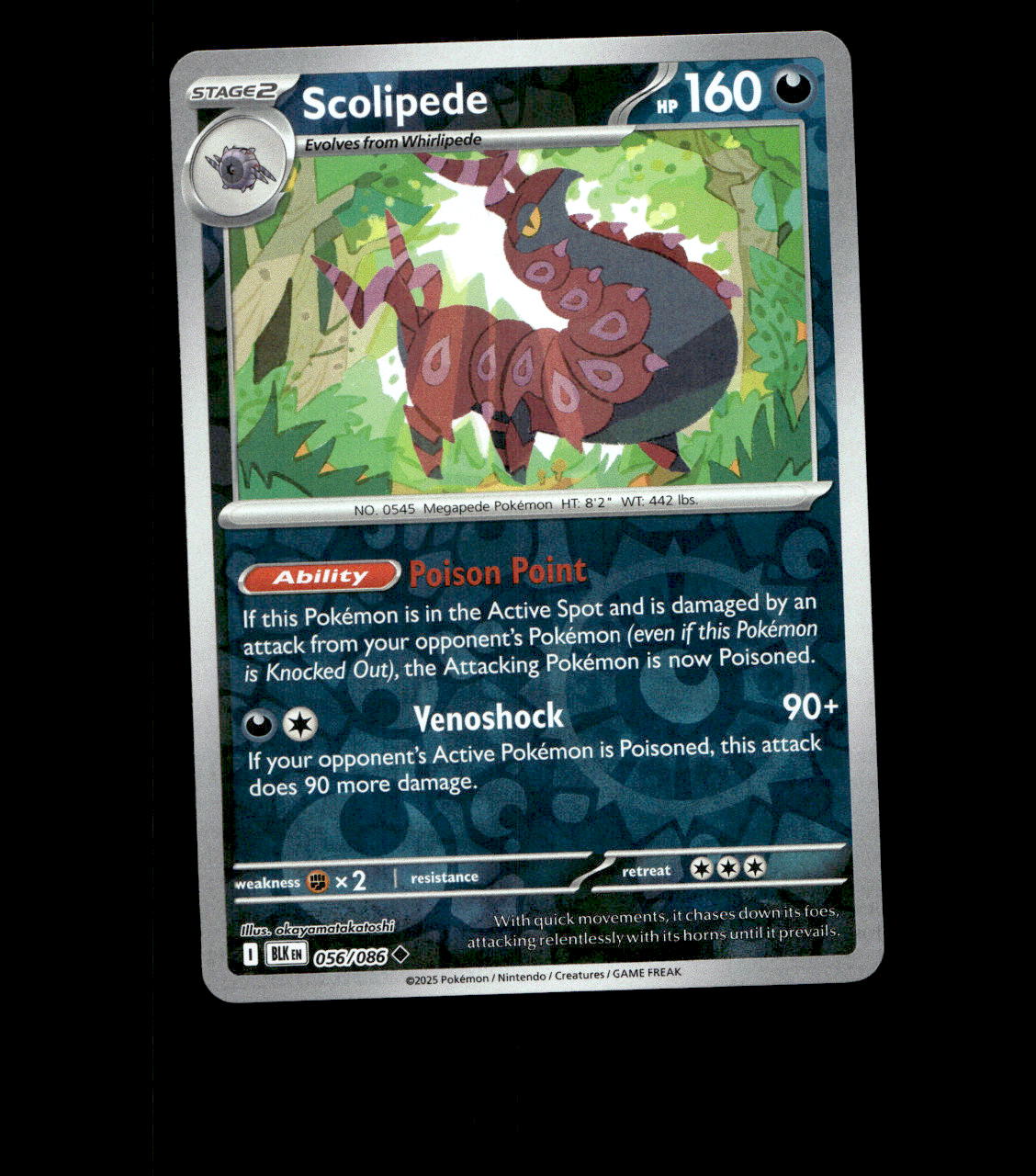 Scolipede - 056/086 - Black Bolt - Reverse Holo Near Mint