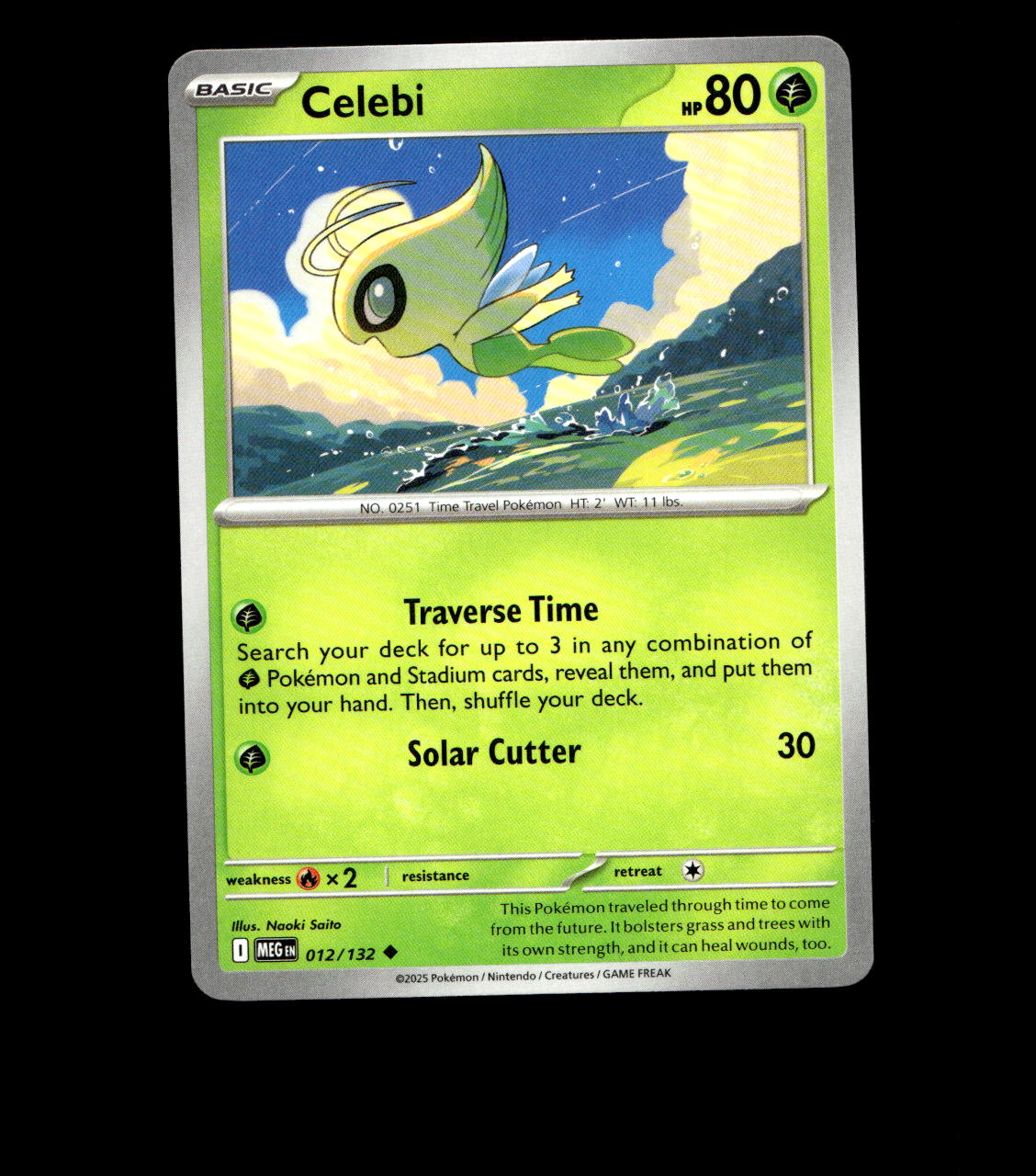 Celebi - 012/132 - Mega Evolution - Non Holo Near Mint