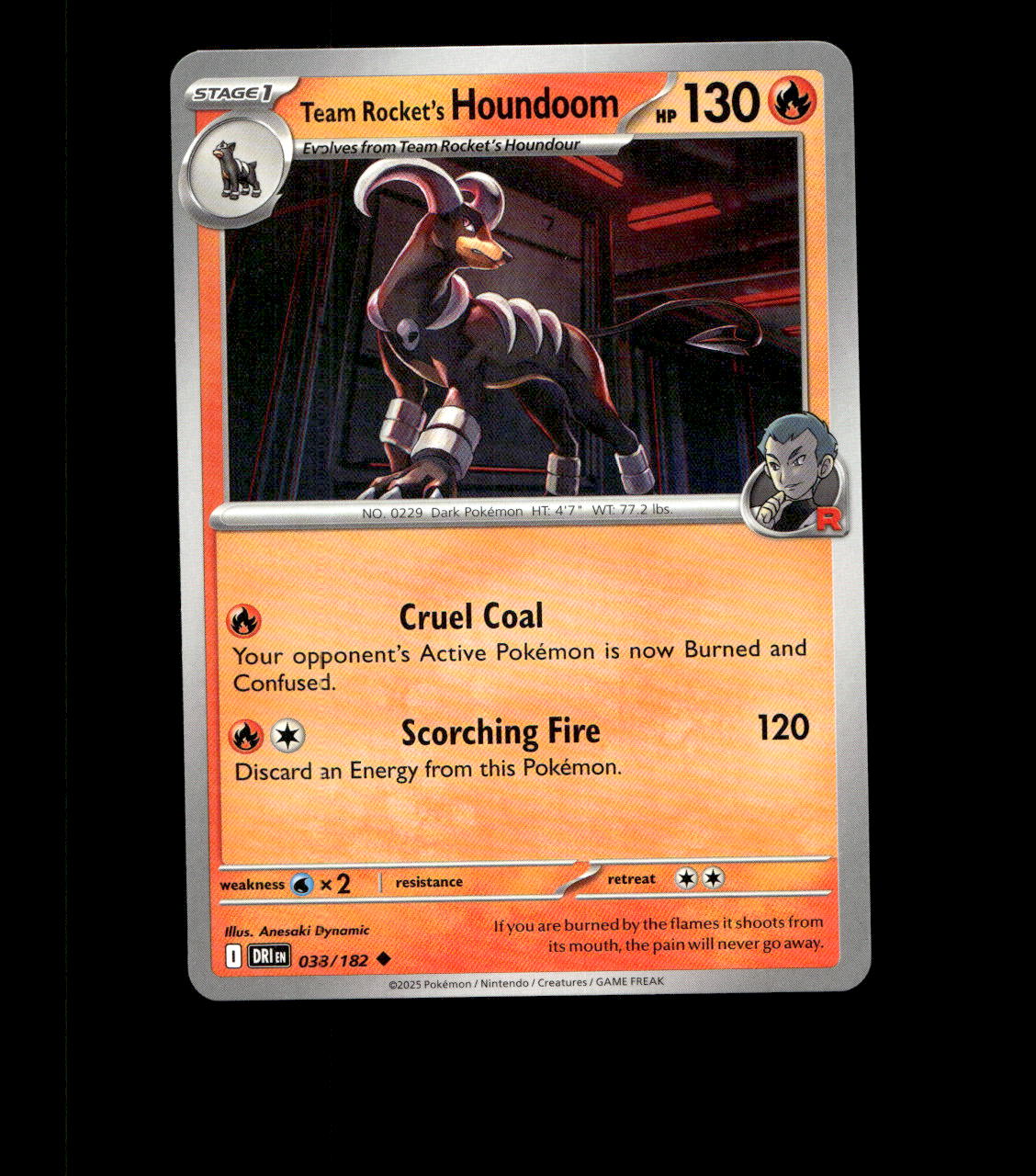 Team Rocket’s Houndoom - 033/182 - Destined Rivals - Near Mint Non Holo