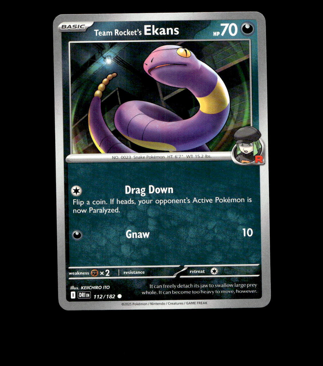 Team Rocket’s Ekans – 112/182 – Destined Rivals – Near Mint