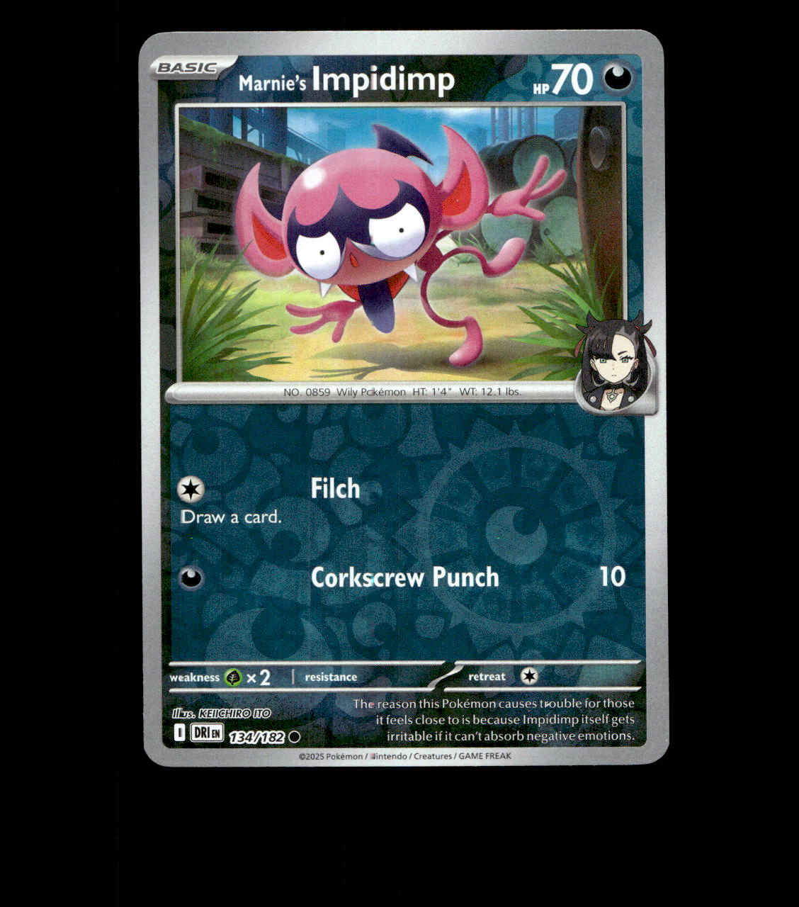 Marnie’s Impidimp – 134/182 – Destined Rivals – Reverse Holo – Near Mint - TCG