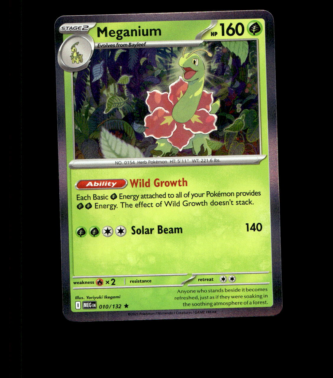 Meganium – 010/132 – Mega Evolution – Holo – Near Mint