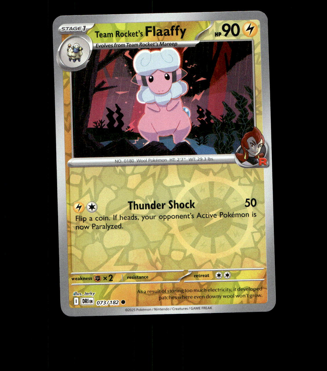 Team Rocket’s Flaaffy – 073/182 – Destined Rivals – Reverse Holo – Near Mint