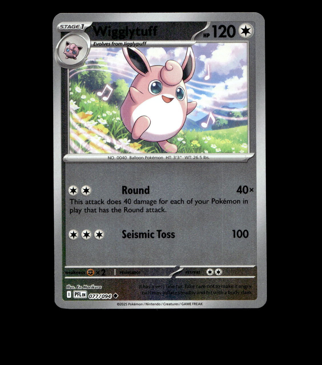 Wigglytuff – 077/094 – Phantasmal Flames – Reverse Holo Near Mint