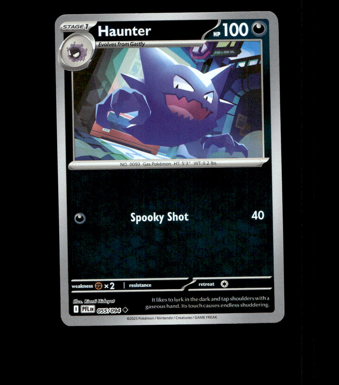 Haunter – 055/094 – Phantasmal Flames – Reverse Holo Near Mint