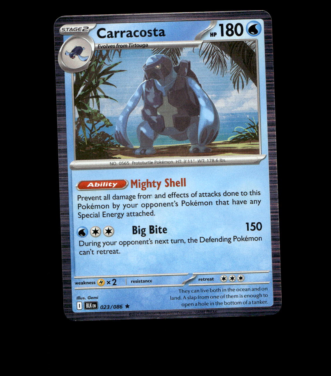 Carracosta - 023/086 - Black Bolt - Holo - Near Mint Pokemon Card TCG