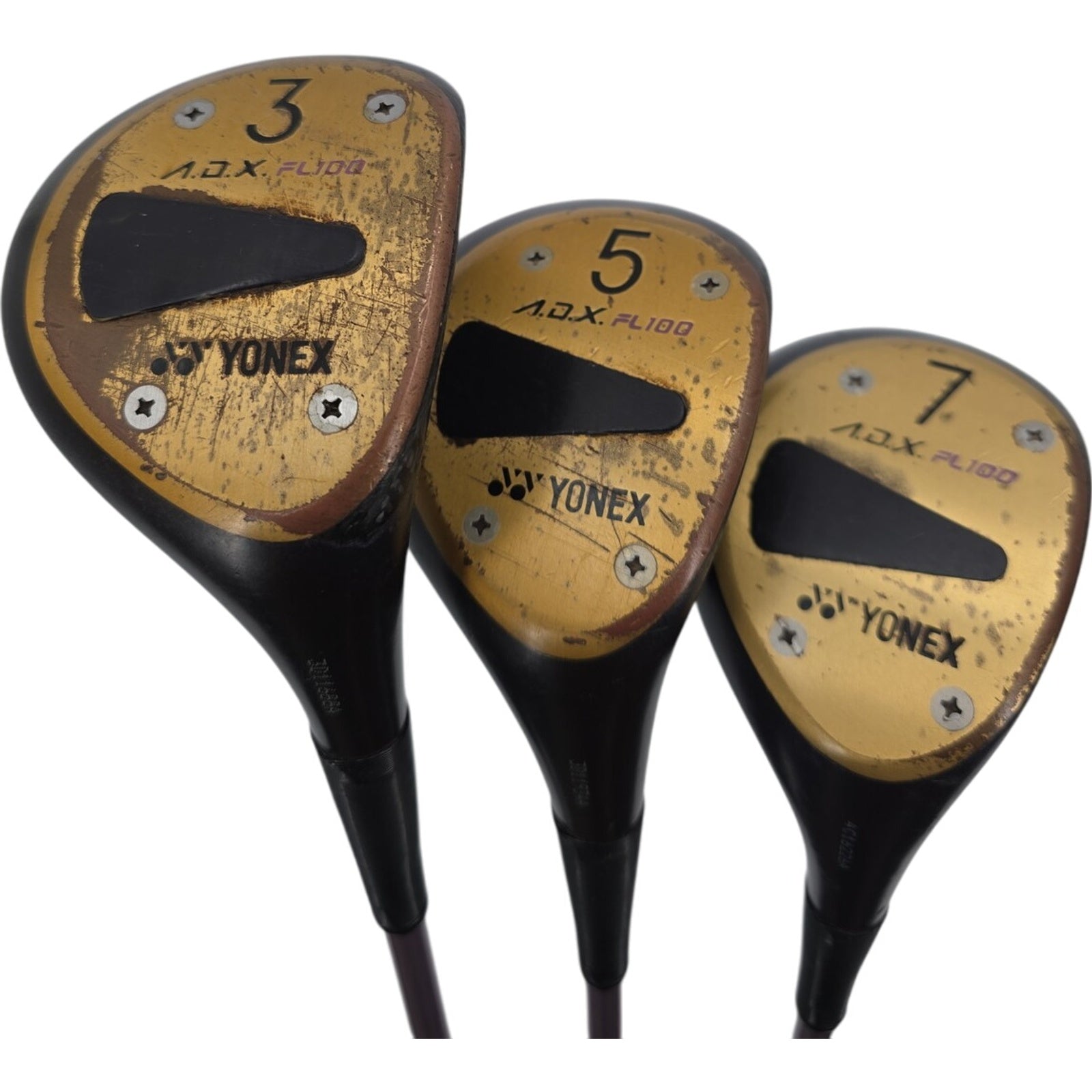 Yonex ADX FL100 3 5 & 7 Fairway Wood Golf Clubs Bundle Ladies RH Golf Pride Grip