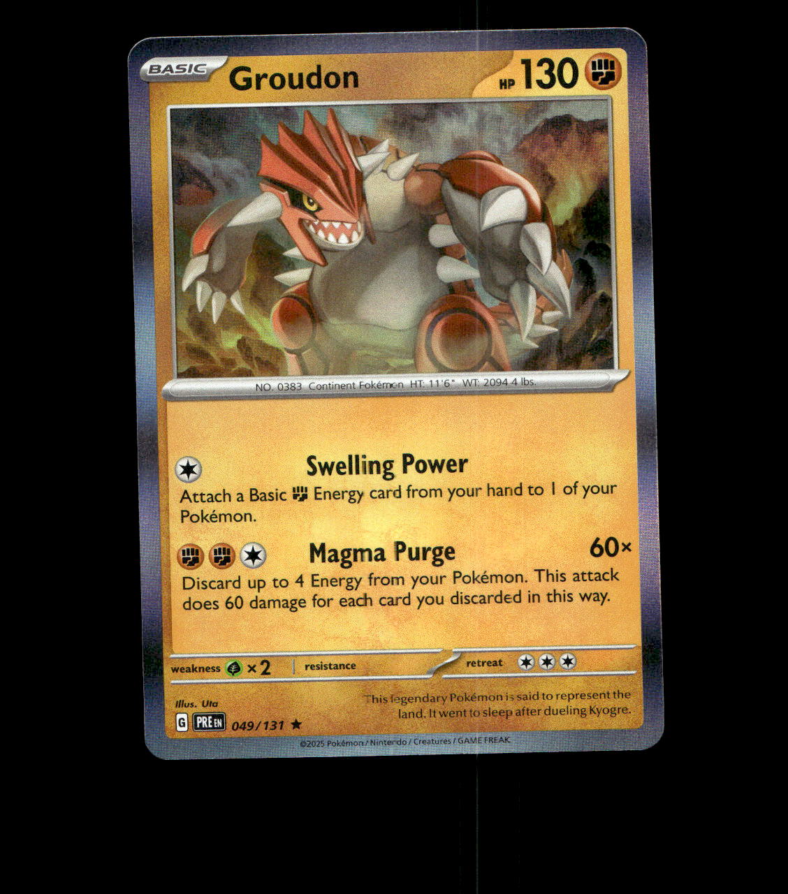 Groudon - 049/131 - Prismatic Evolutions - Near Mint Holofoil