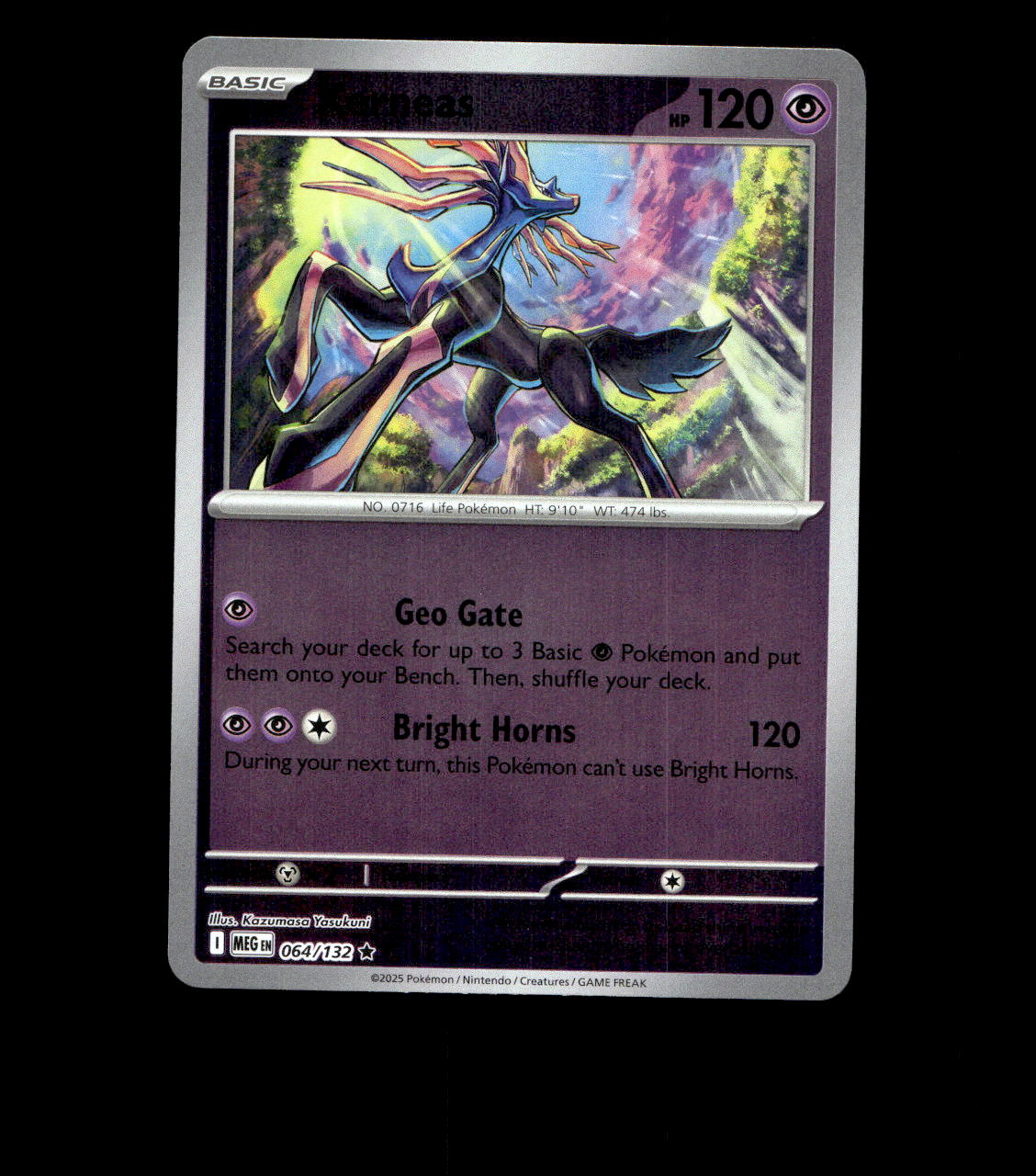 Xerneas – 064/132 – Mega Evolution – Reverse Holo – Near Mint