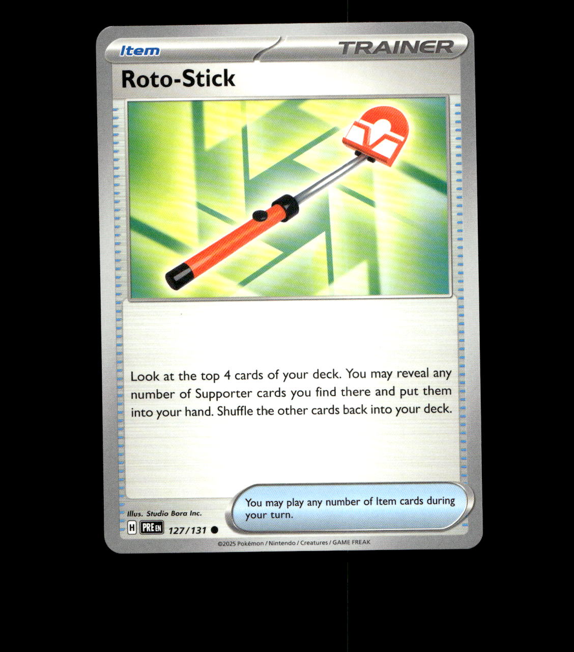 Pokemon Trading Card Game Prismatic Evolutions Common Roto-Stick #127