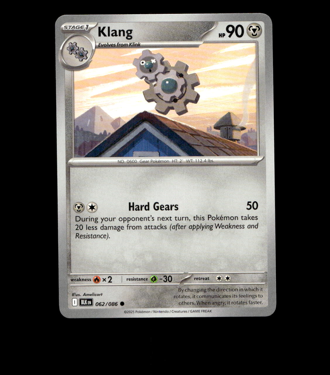 Klang – 062/086 – Black Bolt – Non Holo – Near Mint - Pokemon Card - TCG