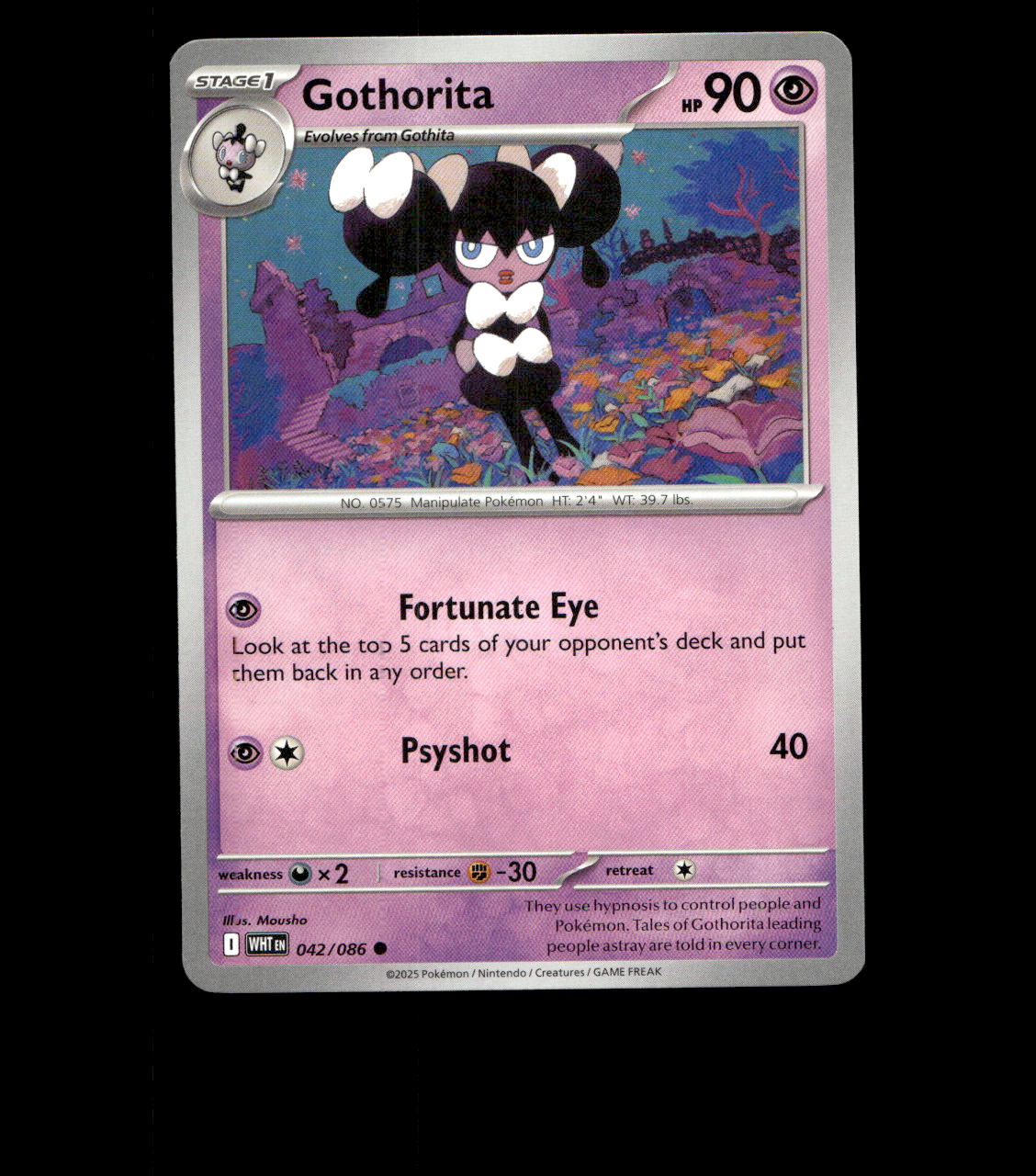 Gothorita - 042/086 - White Flare - Near Mint Non Holo