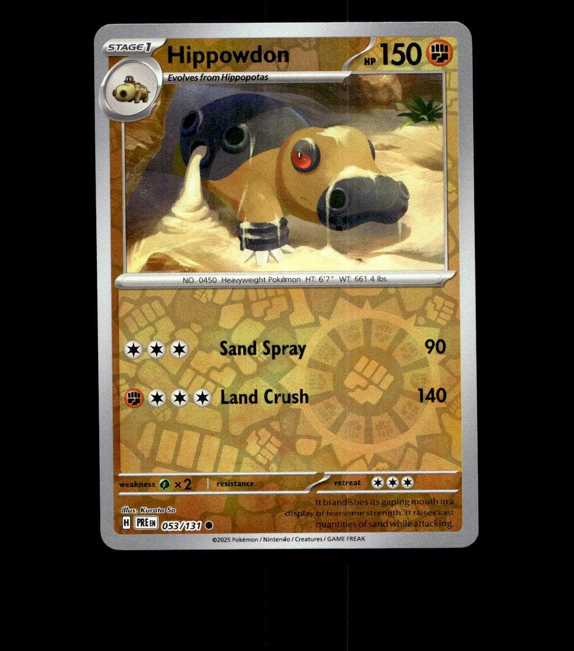 Hippowdon - 053/131 - Prismatic Evolutions - Reverse Holo Near Mint