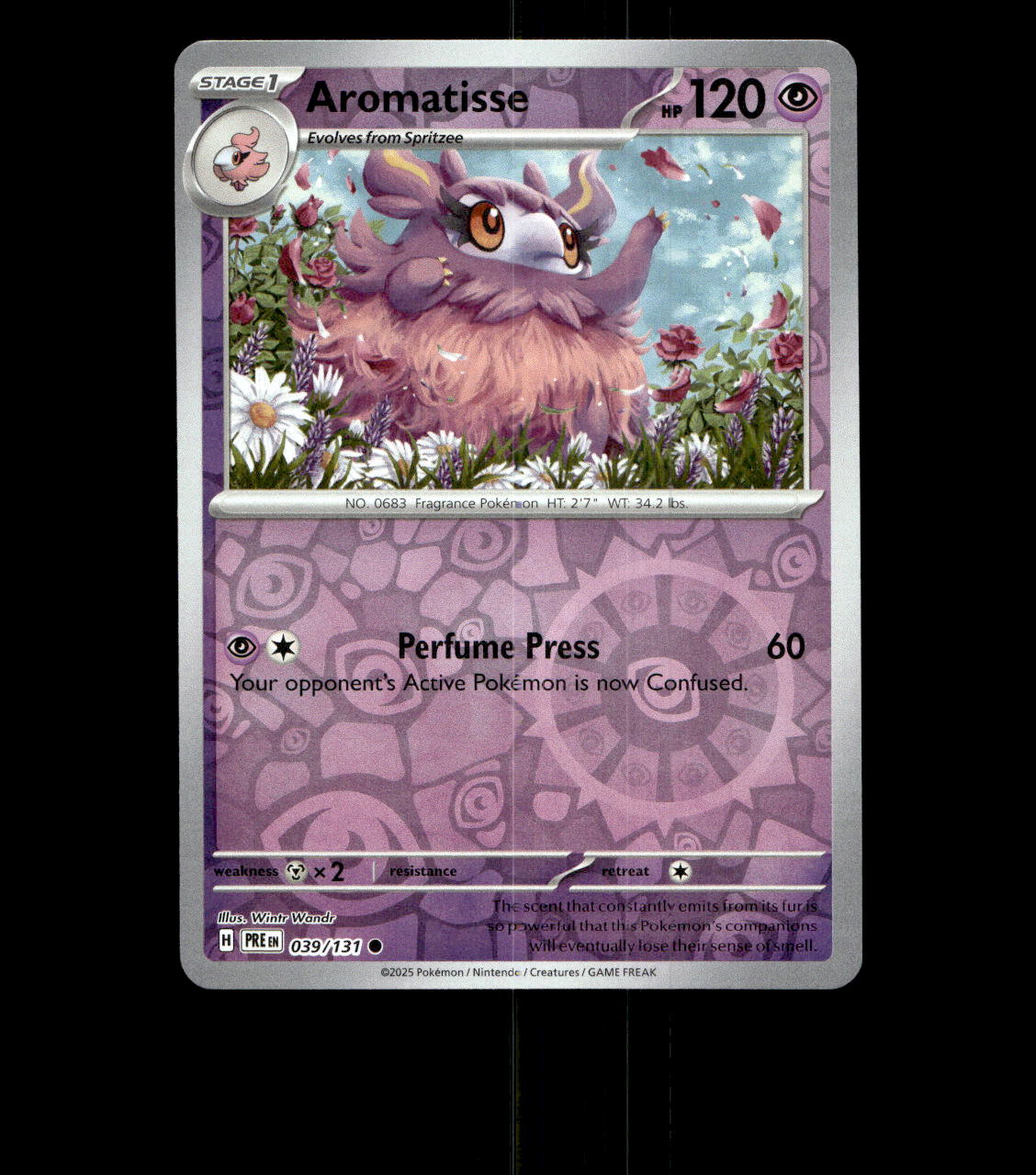Aromatisse - 039/131 - Prismatic Evolutions - Near Mint Reverse Holofoil