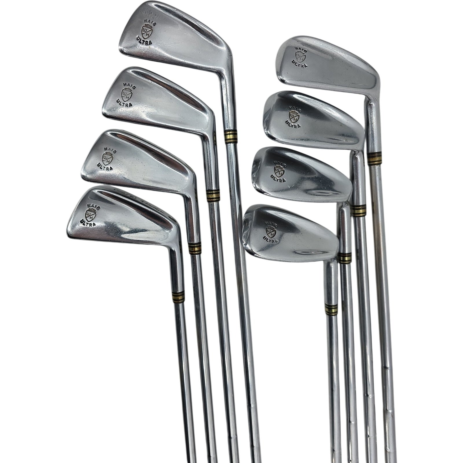 Walter Hagen Haig Ultra Golf Irons 2-3 5-9 + PW 8 Club Bundle Men RH Orig Grip