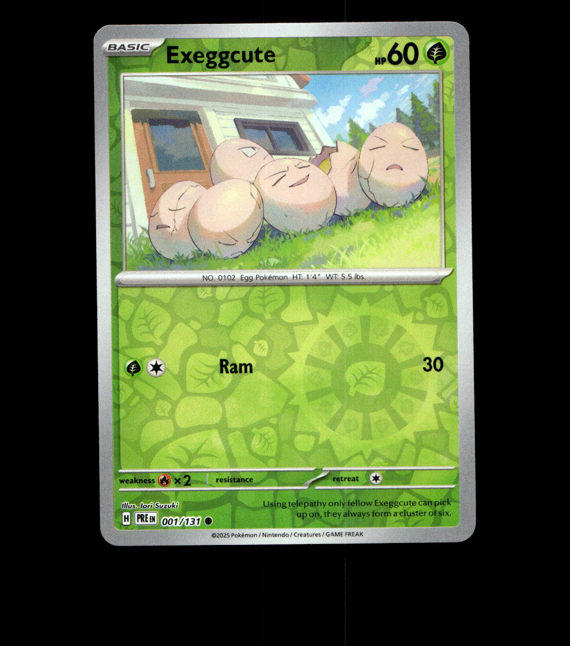 Exeggcute - 001/131 - Prismatic Evolutions - Reverse Holo Near Mint