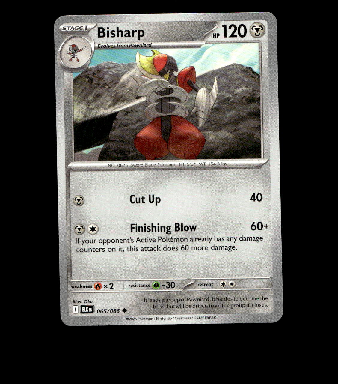 Bisharp - 065/086 - Black Bolt - Near Mint Non Holo