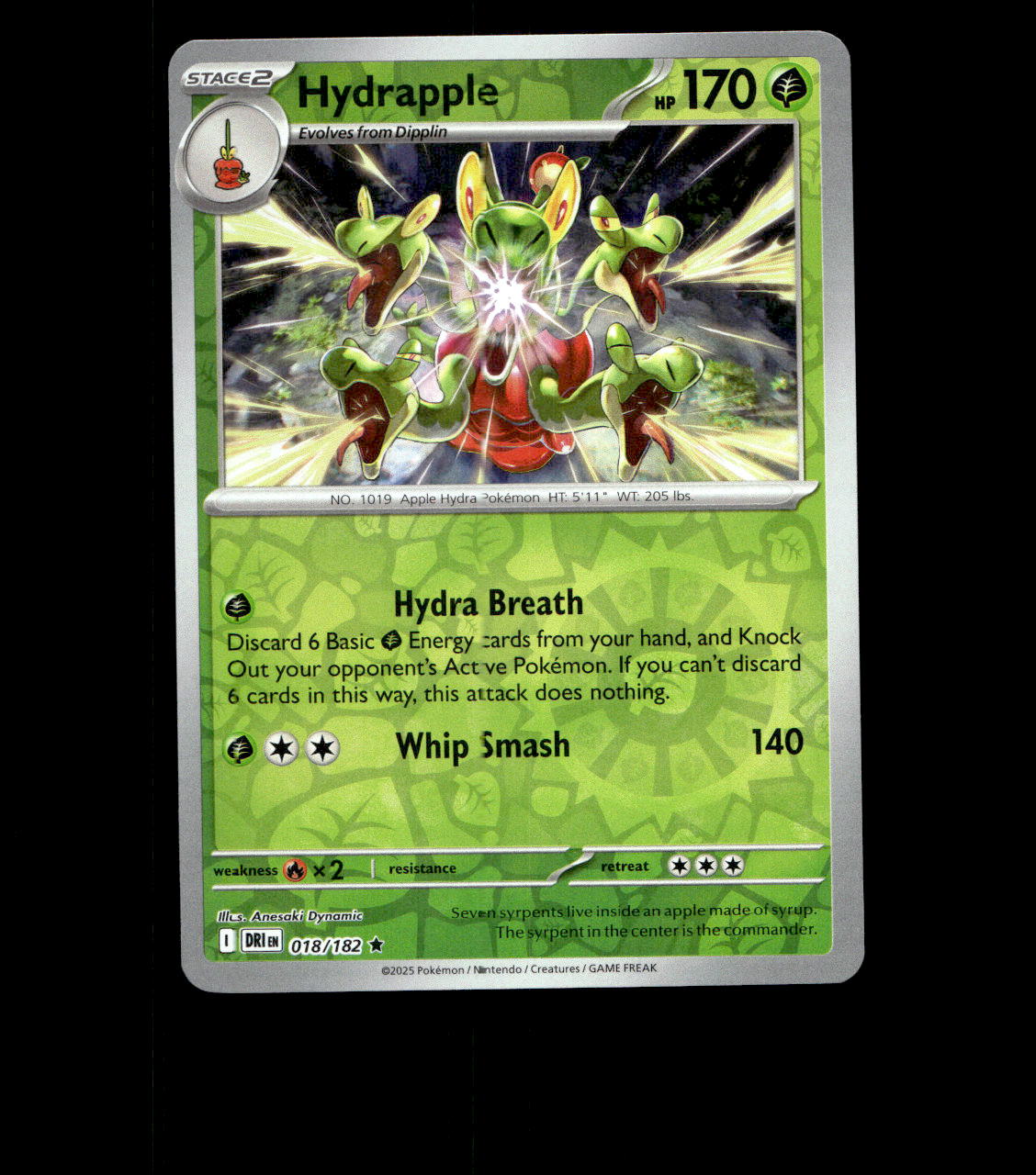 Hydrapple - 018/182 - Destined Rivals - Reverse Holo Near Mint